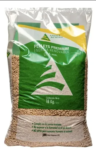 48 Bolsas de Pellet Madera 15 kg